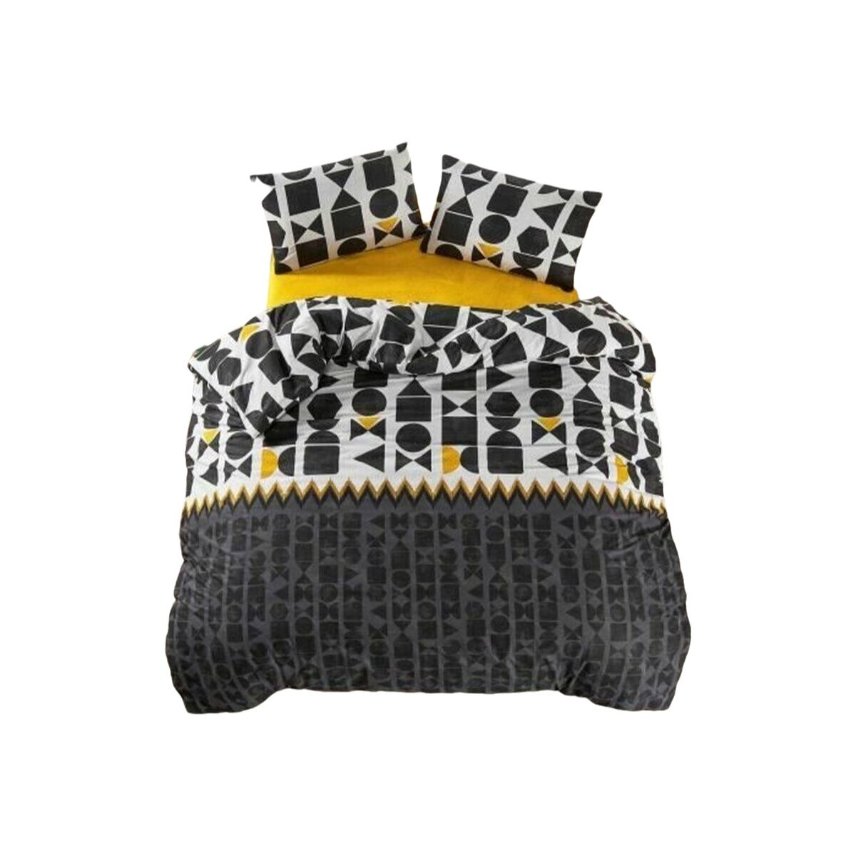 Juego de funda nórdica Negro Cama de 200 3 Piezas