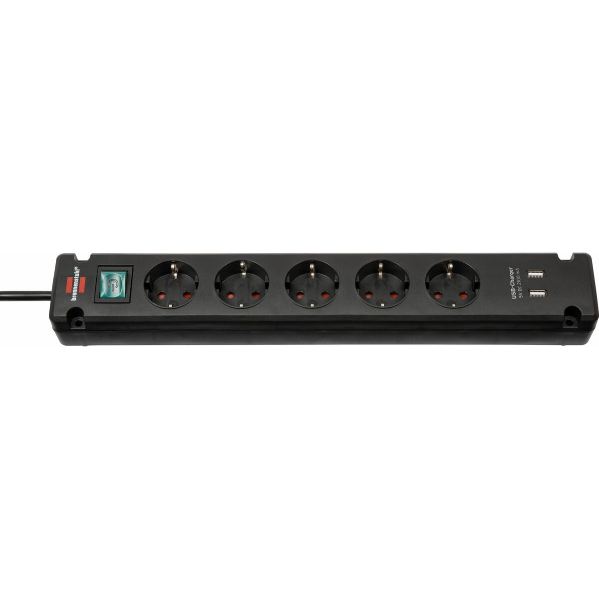 Regleta Enchufes 5 Tomas con Interruptor Brennenstuhl Bremounta 3600 W USB x 2 (3 m)