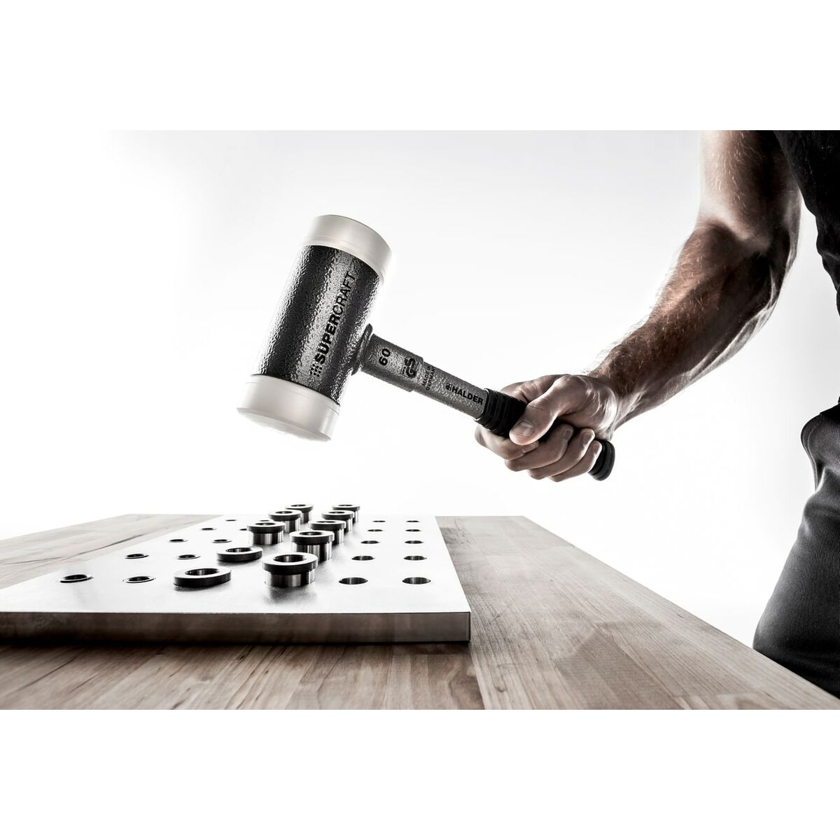 Maza de Goma Halder Supercraft 75 mm Anti rebote