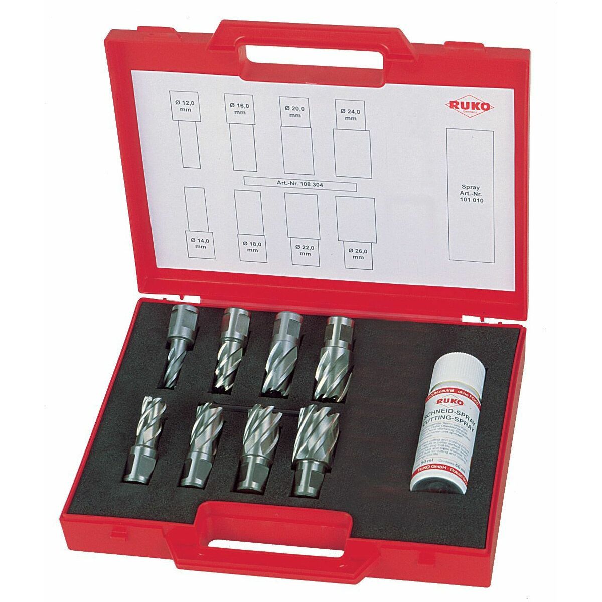 Set de brocas RUKO Maletín Weldon 8 Piezas