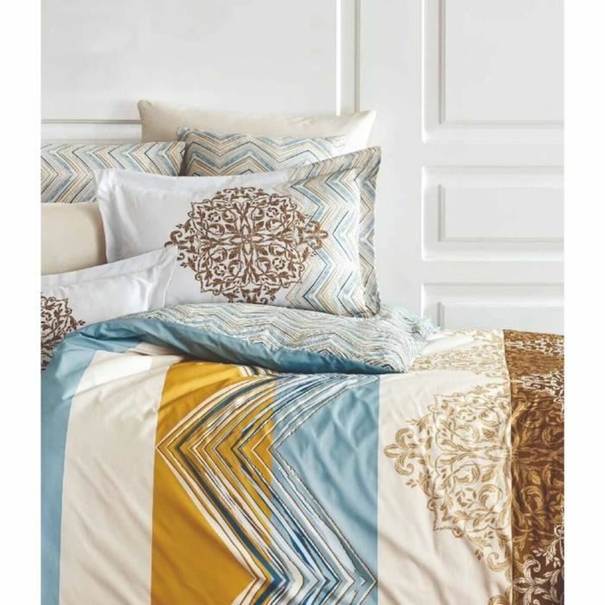 Juego de funda nórdica Blanco Cama de 200 3 Piezas