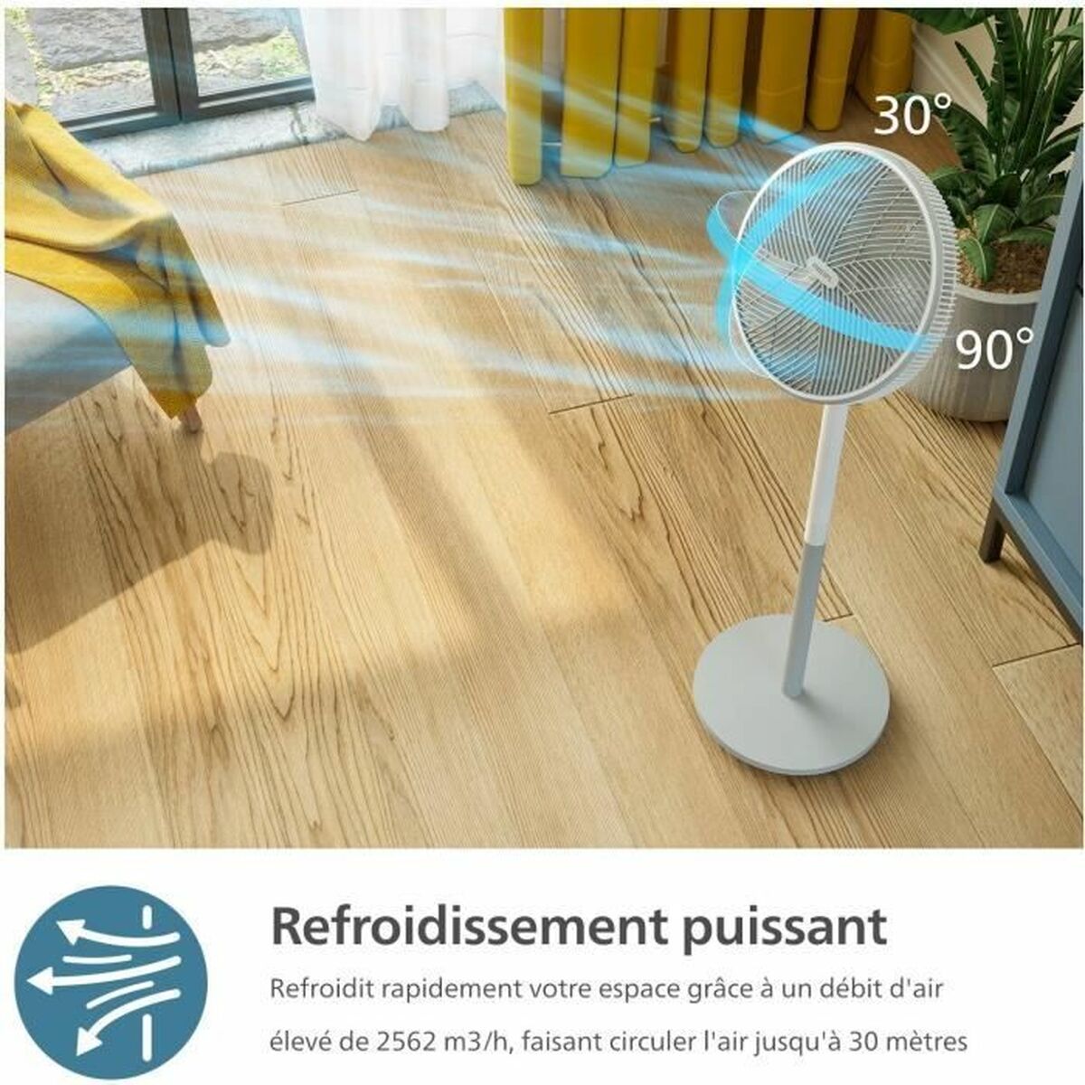 Ventilador de Pie Philips CX2550/00 Blanco 50 W