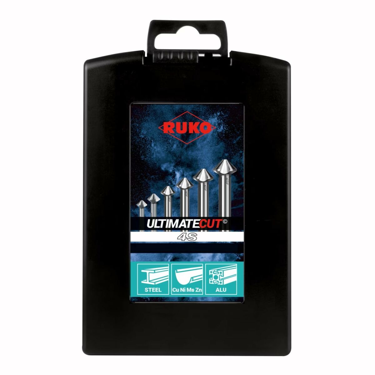 Juego de avellanadores RUKO ULTIMATECUT 4S Acero de alta velocidad (HSS) 6 Piezas