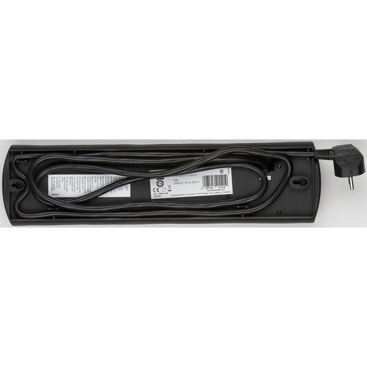 Regleta 10 Tomas Schuko Brennenstuhl Primera-Line 3600 W (2 m)