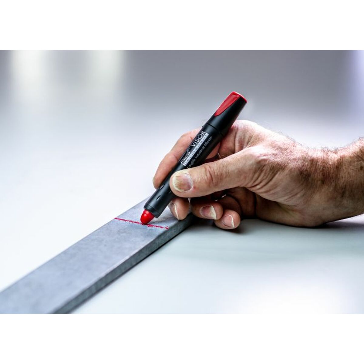 Marcador Pica 990/054 Permanente Naranja Industrial