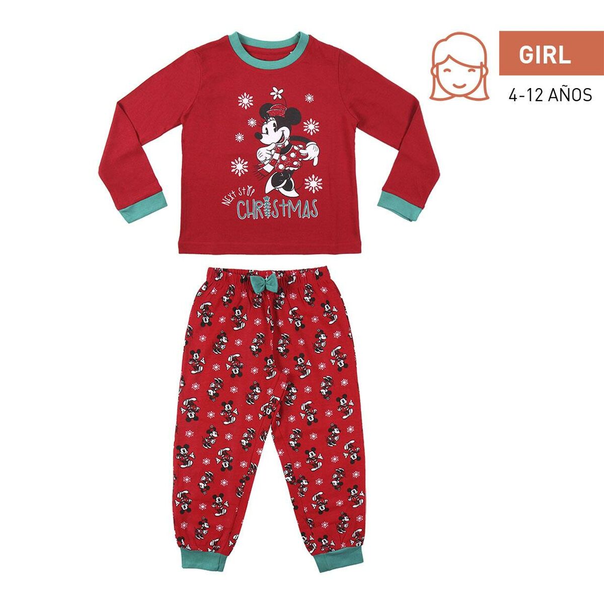 Pijama Infantil Mickey Mouse Rojo (10 Años)