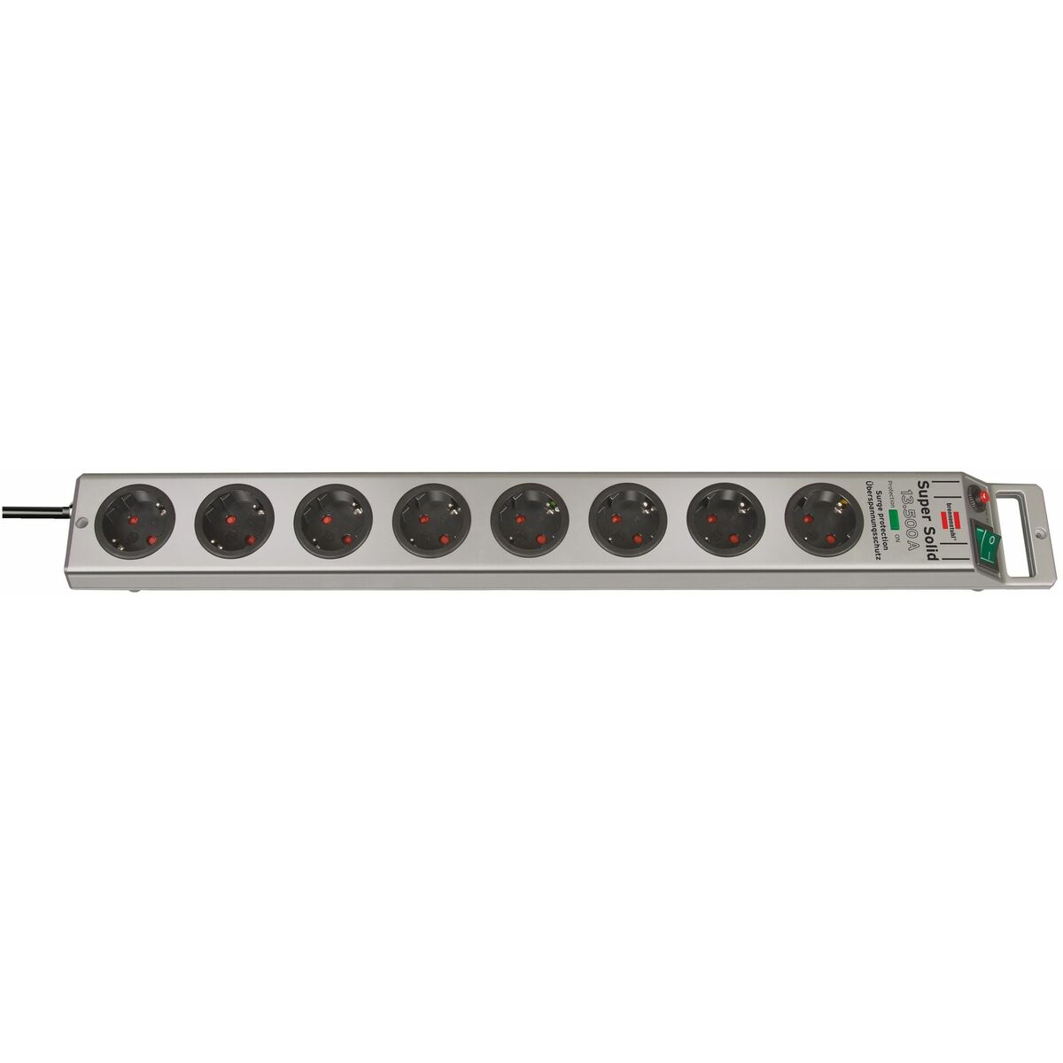 Regleta Enchufes 5 Tomas con Interruptor Brennenstuhl Super-Solid 3600 W (2,5 m)