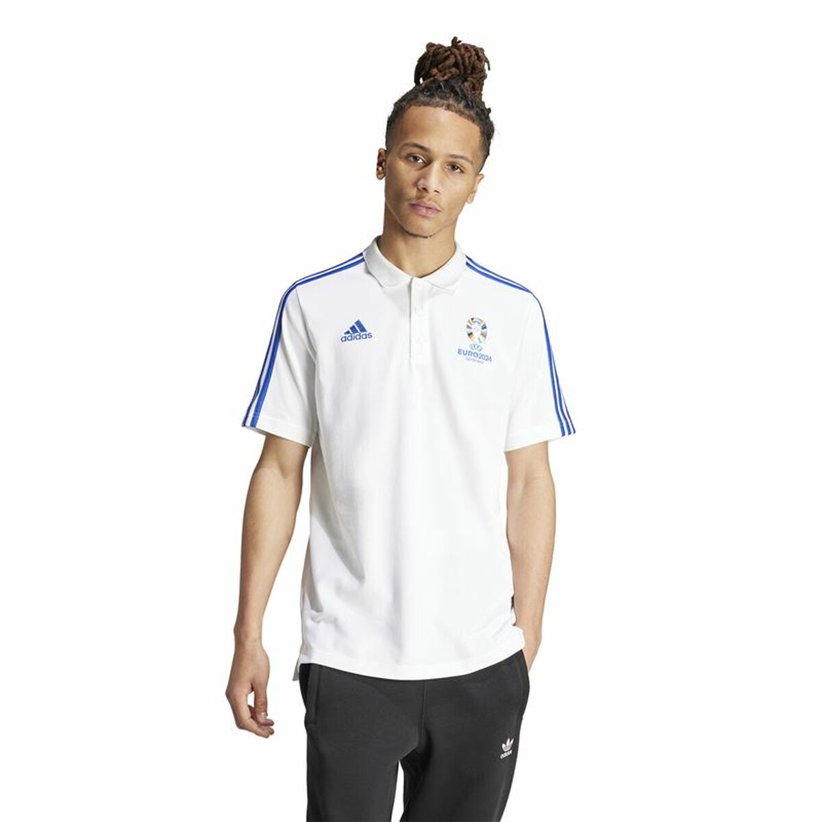 Polo de Manga Corta Hombre Adidas Emblem Euro 2024 (S)