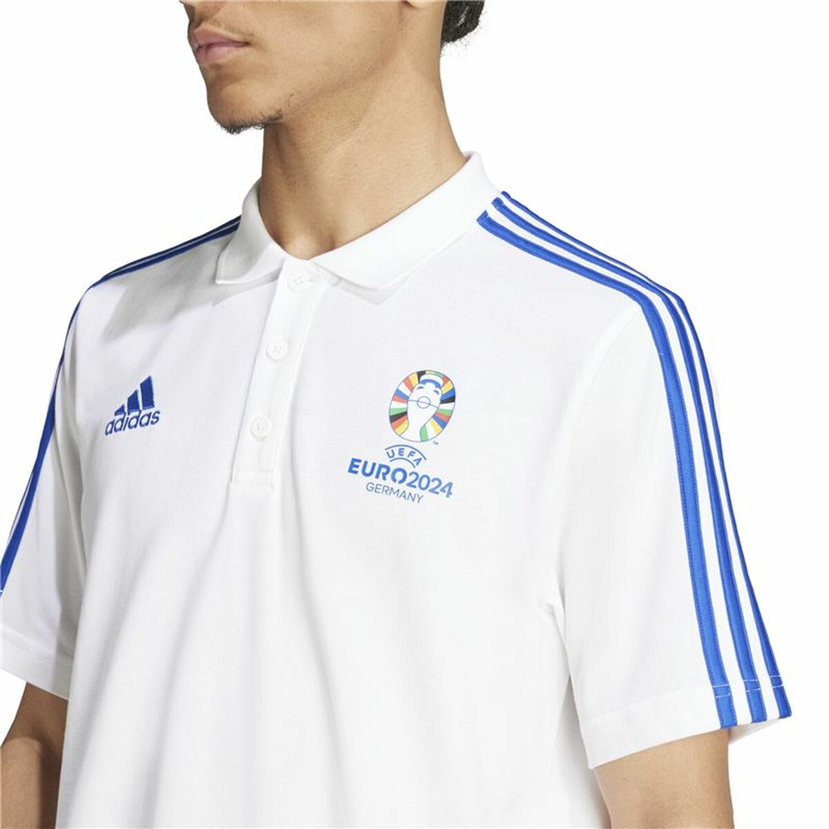 Polo de Manga Corta Hombre Adidas Emblem Euro 2024 (S)