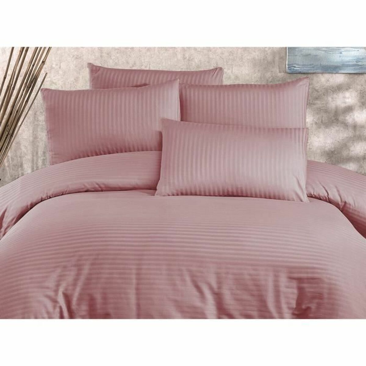 Juego de funda nórdica Beige Cama de 200 3 Piezas