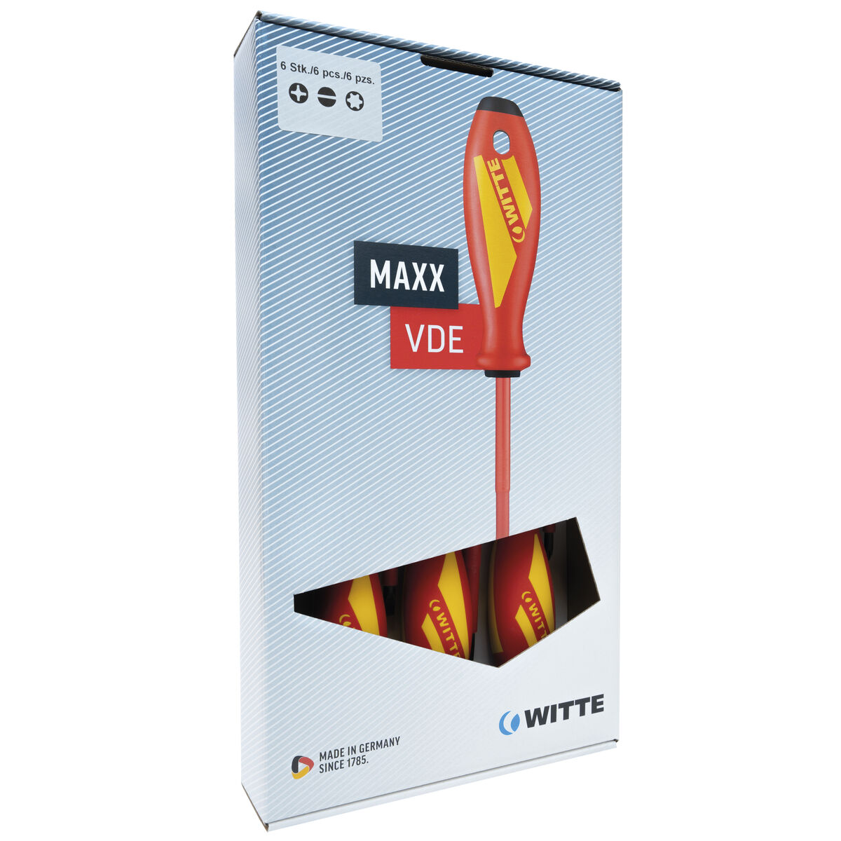 Set de Destornilladores WITTE Phillips Plana (5 Unidades)