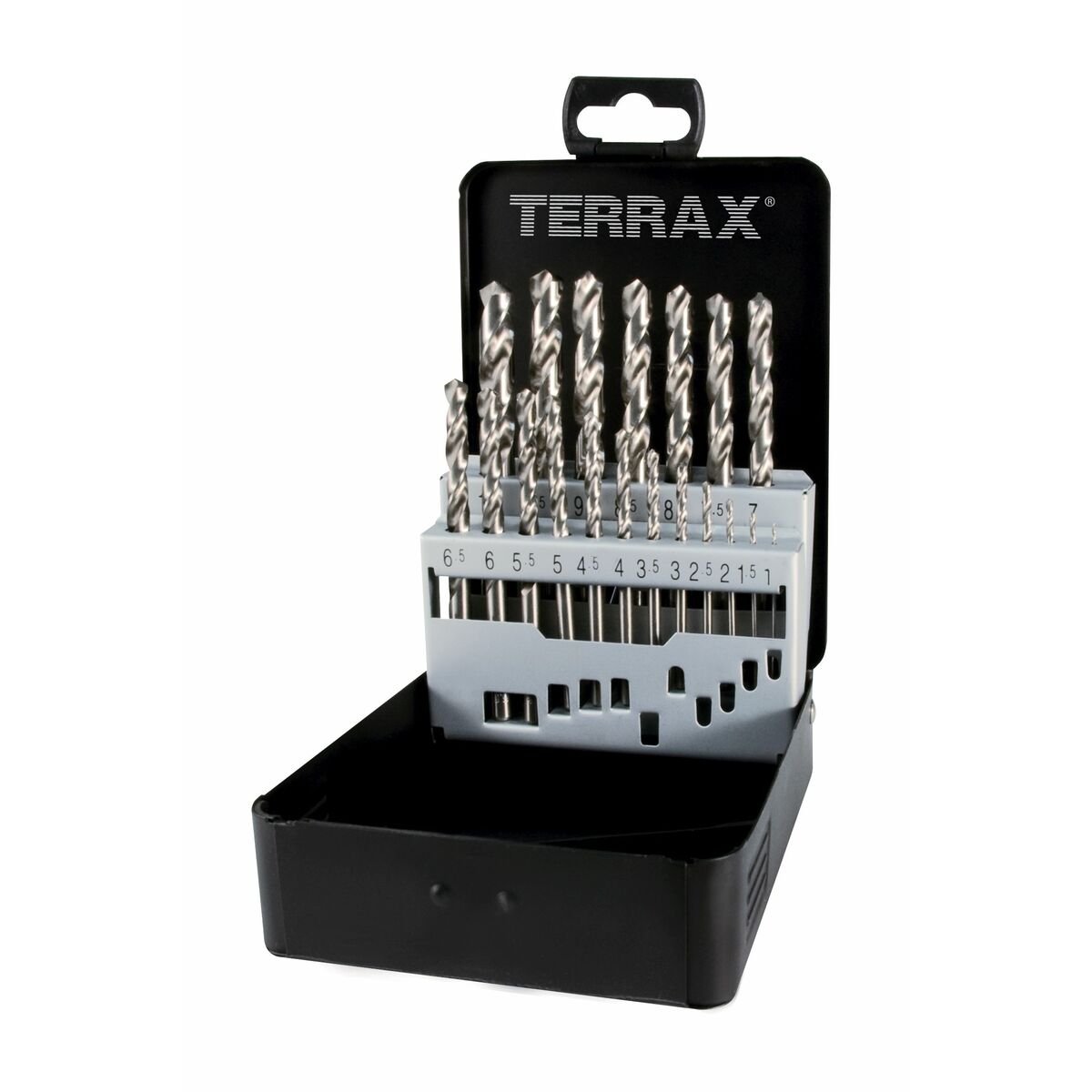 Set de brocas TERRAX Estuche DIN 338 25 Piezas 19 piezas
