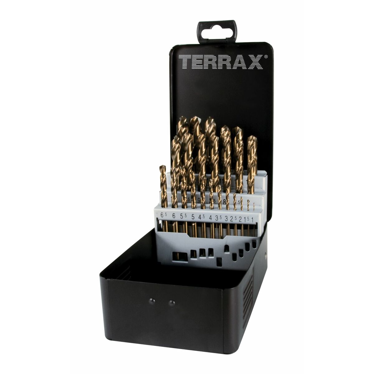 Set de brocas TERRAX Estuche DIN 338 25 Piezas 19 piezas
