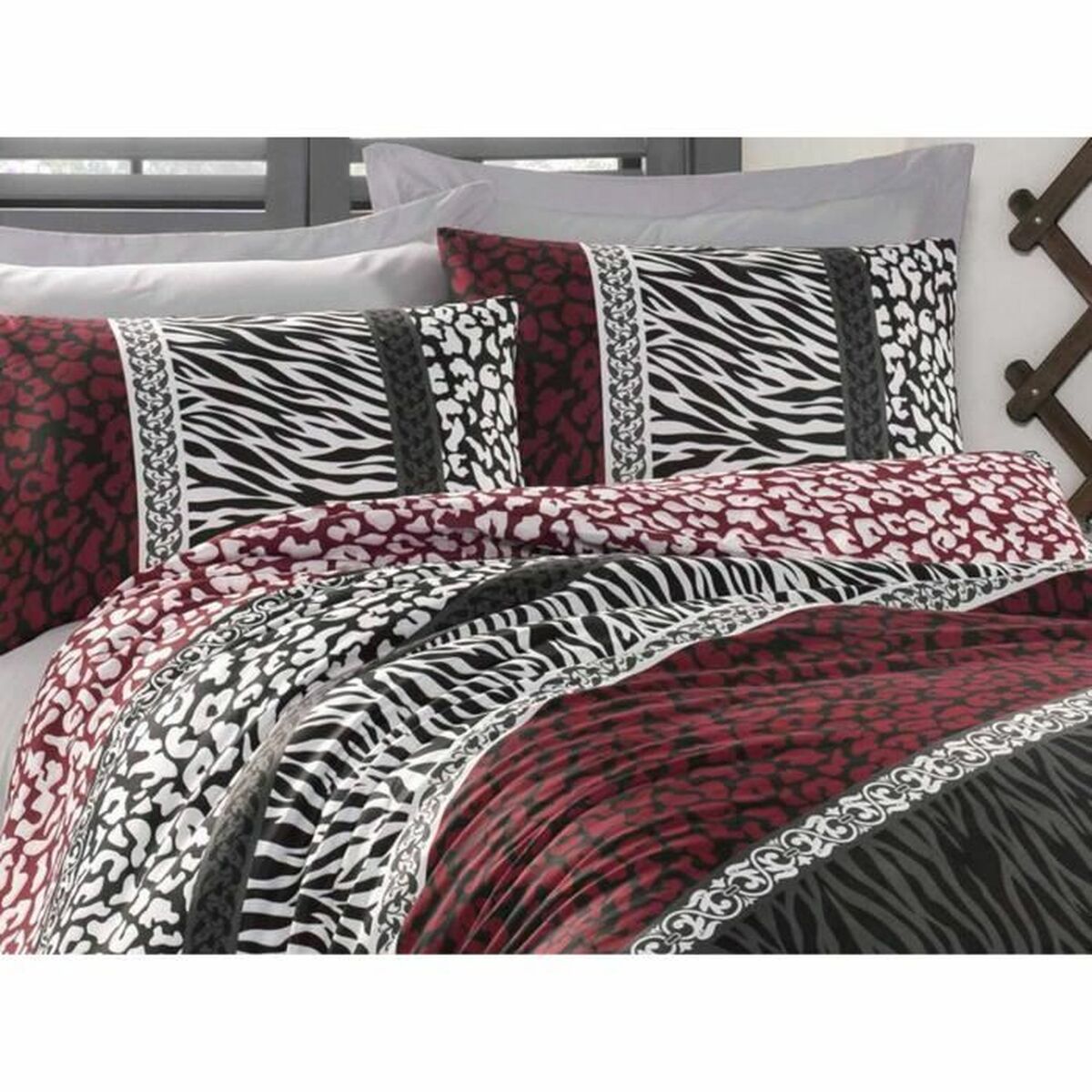 Juego de funda nórdica Rojo Cama de 200 3 Piezas