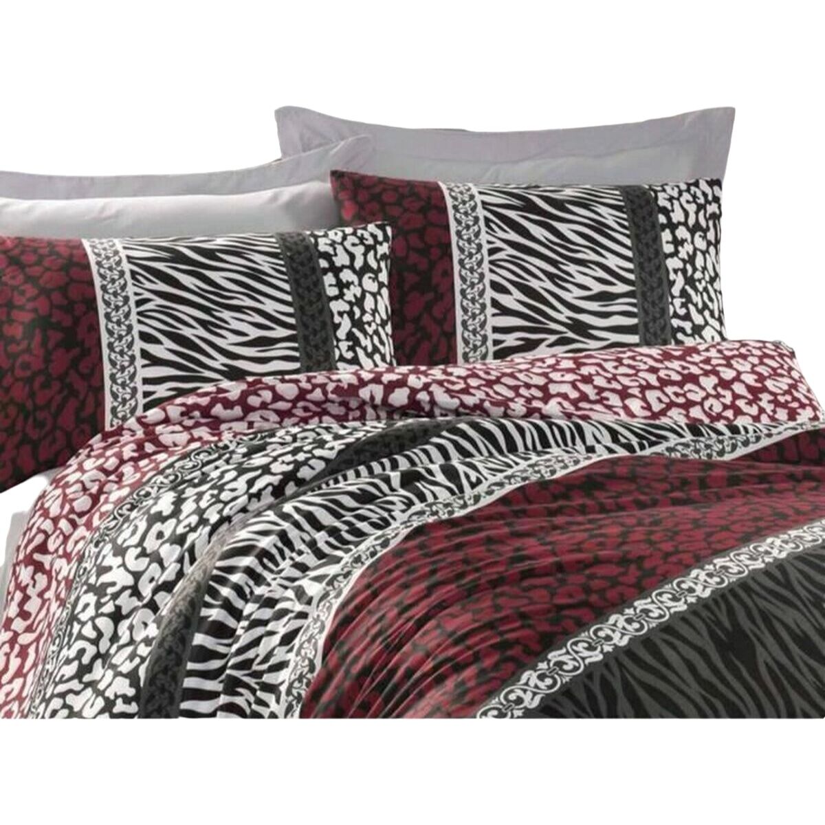 Juego de funda nórdica Rojo Cama de 200 3 Piezas