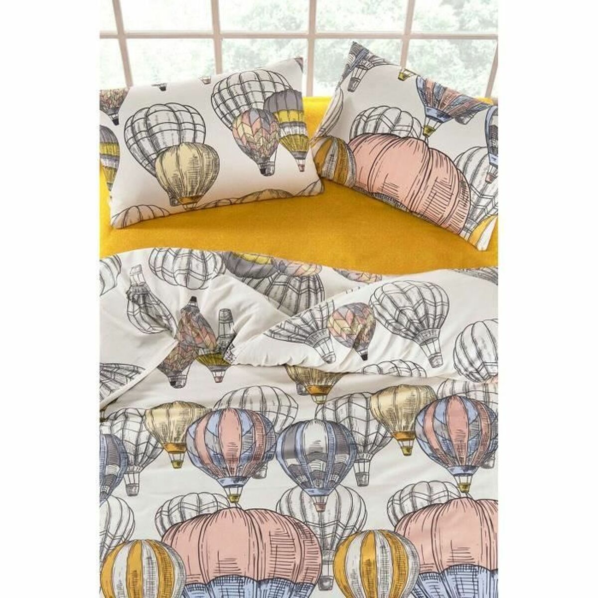 Juego de funda nórdica Mostaza Cama de 200 3 Piezas