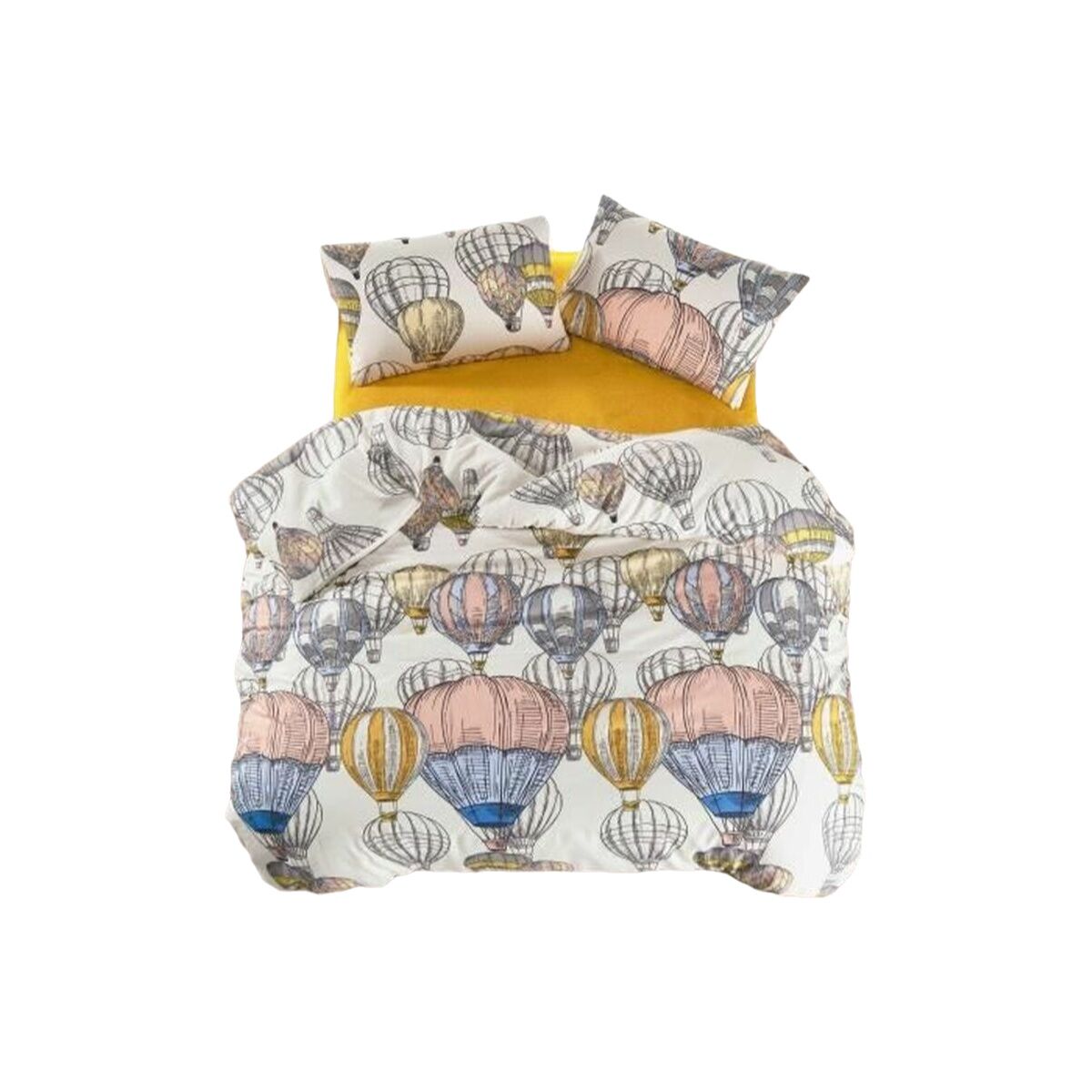 Juego de funda nórdica Mostaza Cama de 200 3 Piezas