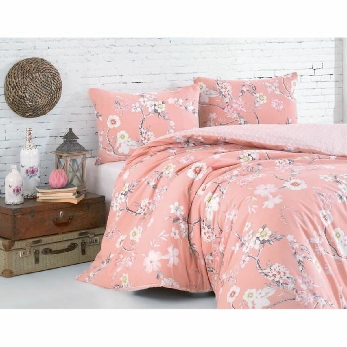 Juego de funda nórdica Beige Cama de 200 3 Piezas