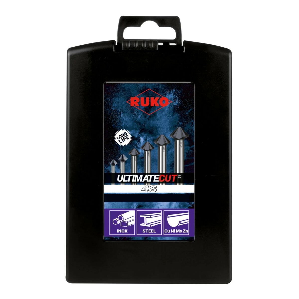 Juego de avellanadores RUKO ULTIMATECUT 4S Acero de alta velocidad (HSS) 6 Piezas