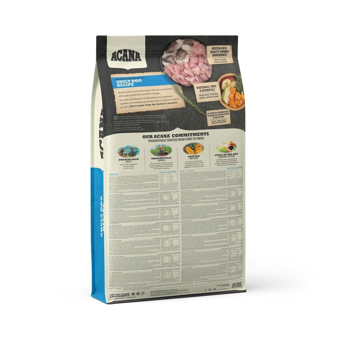 Pienso Acana Dog TF Heritage Adult Adulto Pollo Pavo Pescado 11,4 Kg 1 kg