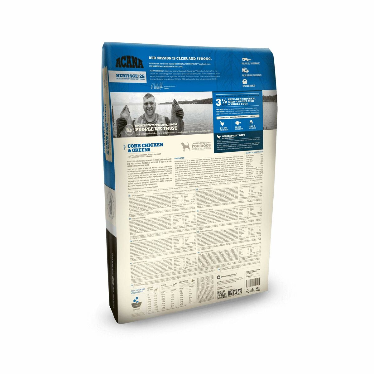 Pienso Acana Dog TF Heritage Adult Adulto Pollo Pavo Pescado 11,4 Kg 1 kg