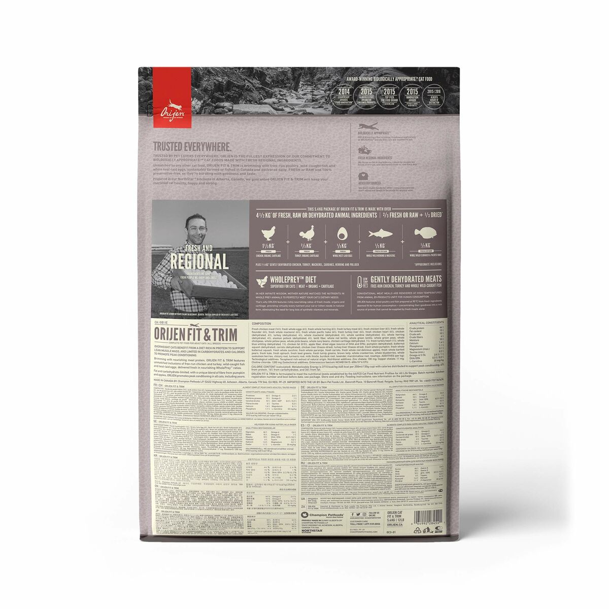 Comida para gato Orijen Pollo Pavo 5,4 kg