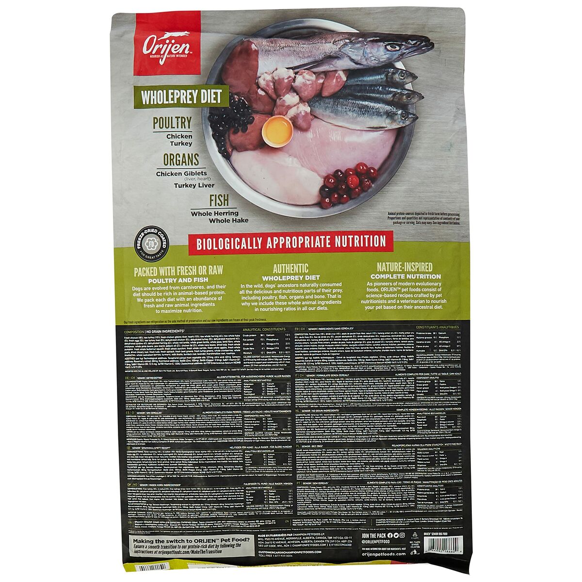 Pienso Orijen Senior Pollo Pavo Pescado 6 Kg