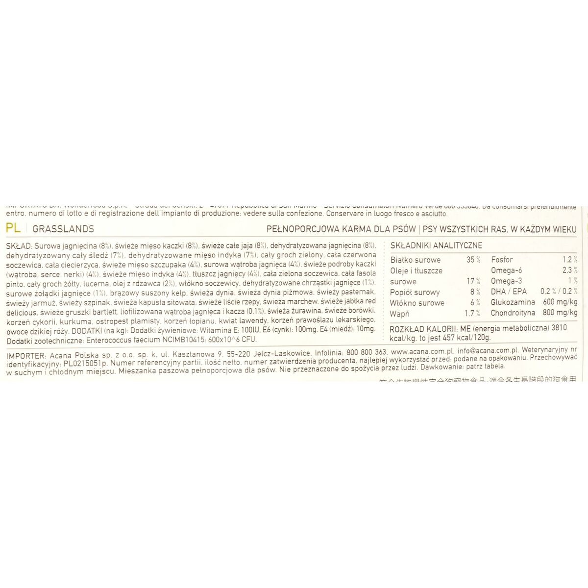 Pienso Acana Cordero Pato 6 Kg