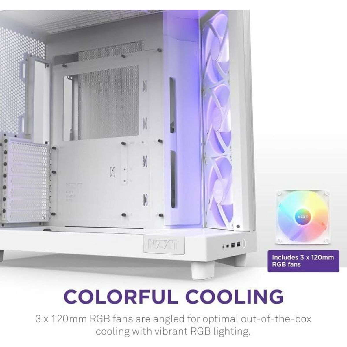 Caja Semitorre ATX NZXT CC-H61FW-R1 Blanco
