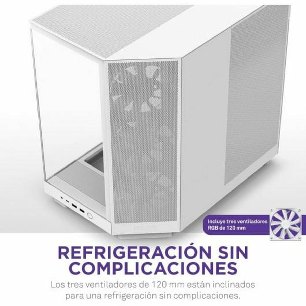 Caja Semitorre ATX NZXT CC-H61FW-R1 Blanco
