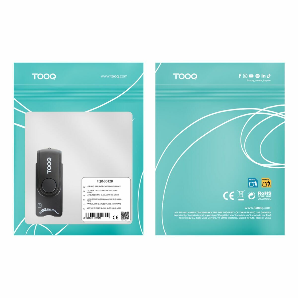 Lector de Tarjetas TooQ TQR-3012B