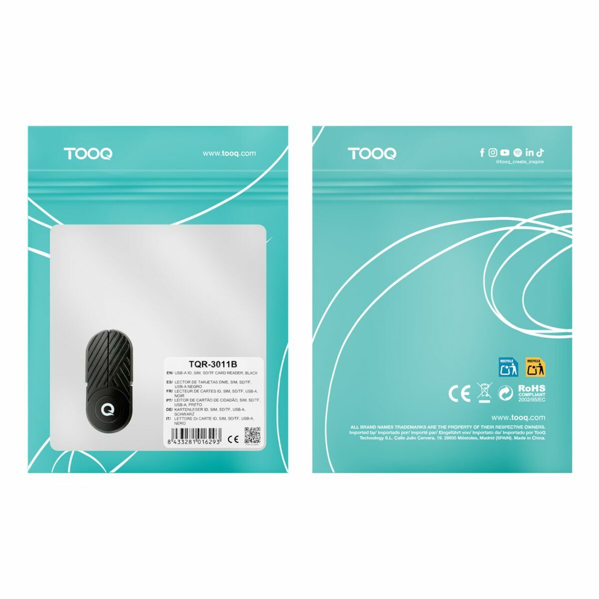 Lector de Tarjetas TooQ TQR-3011B