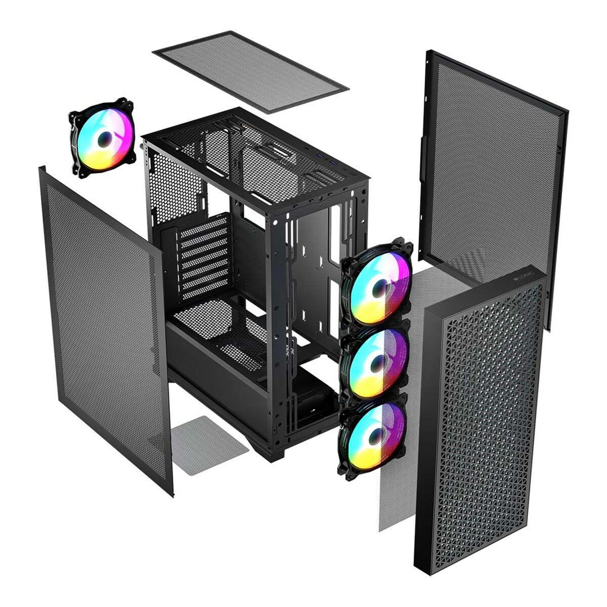 Caja Semitorre ATX Logic AT-DART-PRO-ARGB-10 Negro