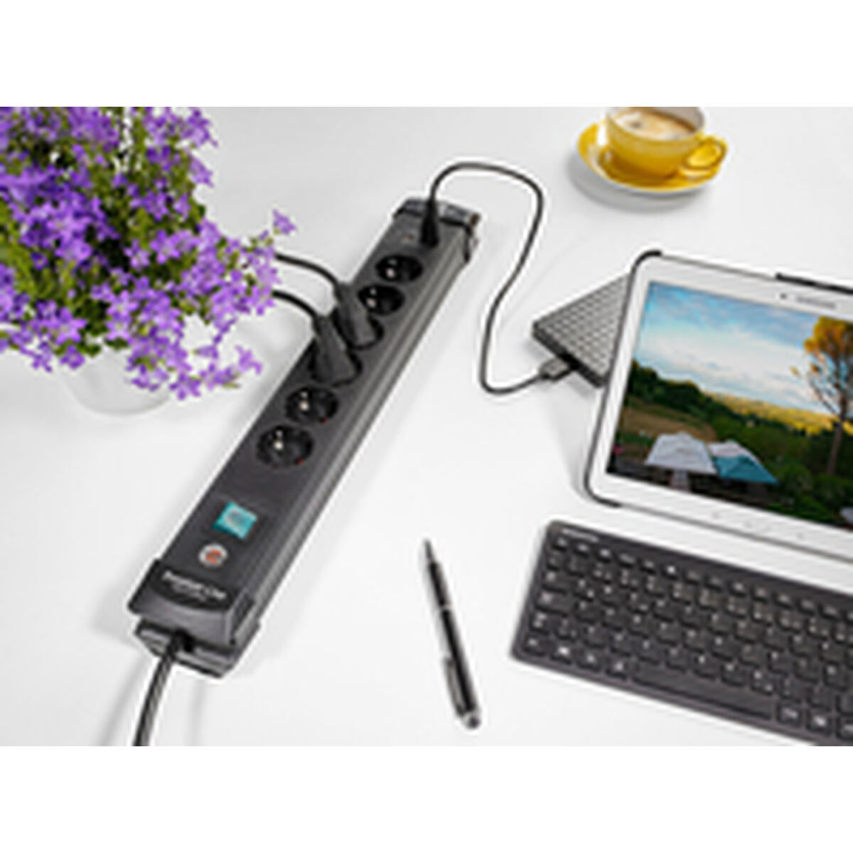 Regleta Enchufes 6 Tomas con Interruptor Brennenstuhl Premium-Line 3600 W (3 m)