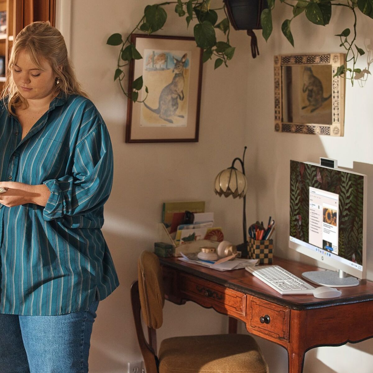 All in One HP 9U2K5EA 27" AMD Ryzen 5 7520U 16 GB RAM 512 GB SSD