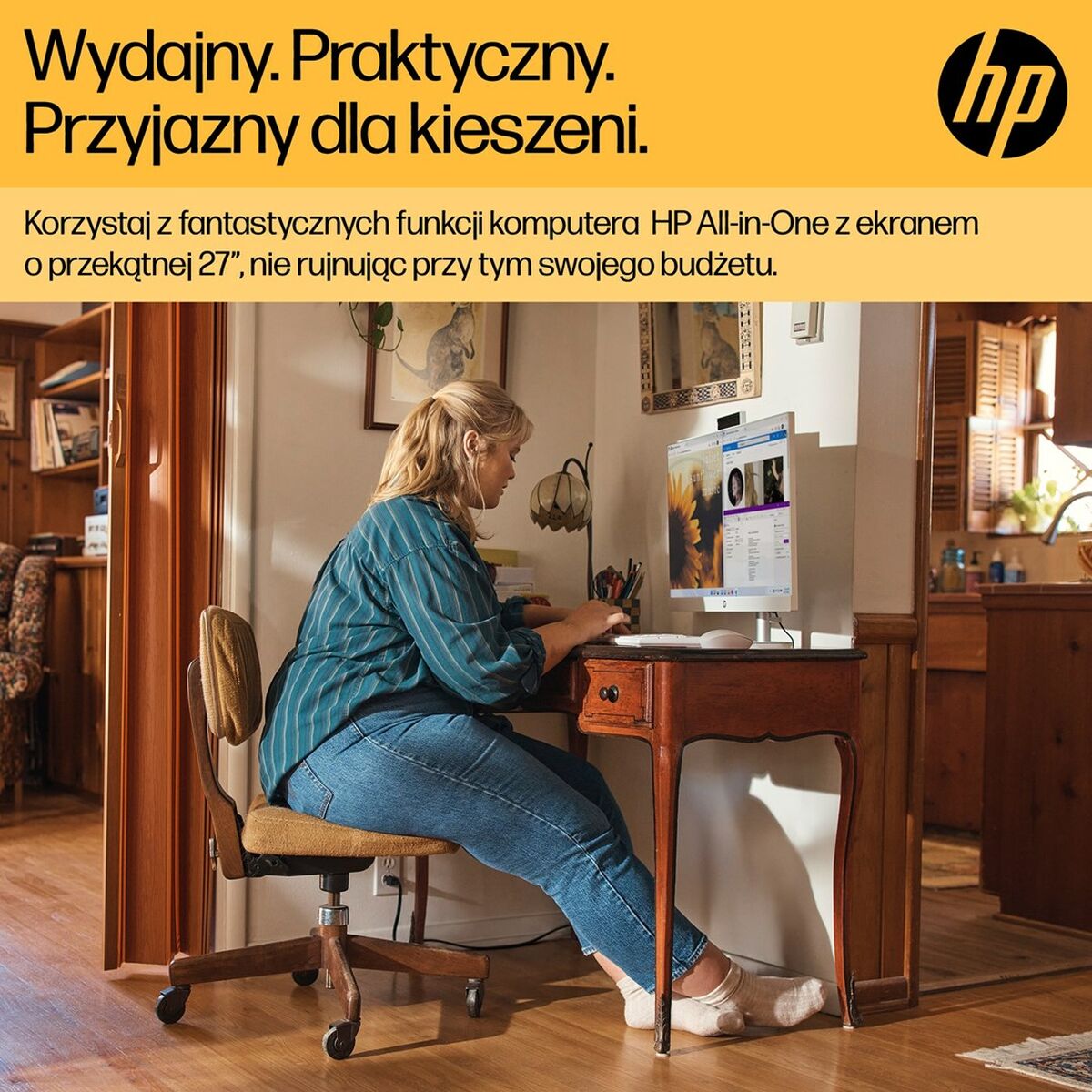 All in One HP 9U2K5EA 27" AMD Ryzen 5 7520U 16 GB RAM 512 GB SSD