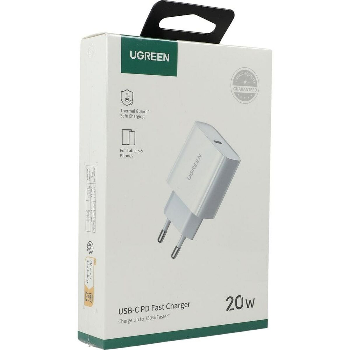 Cargador de Pared Ugreen 6957303864508 Blanco 20 W