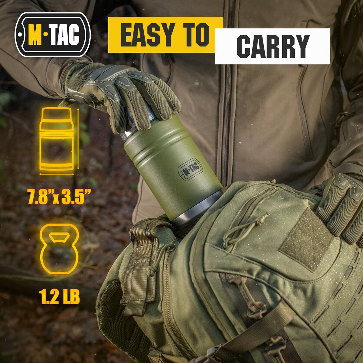 Termo M-TAC UN-R02-750A Oliva 750 ml