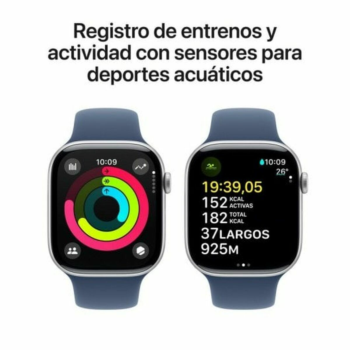 Reloj Hombre Apple MWWL3QL/A Azul Plateado