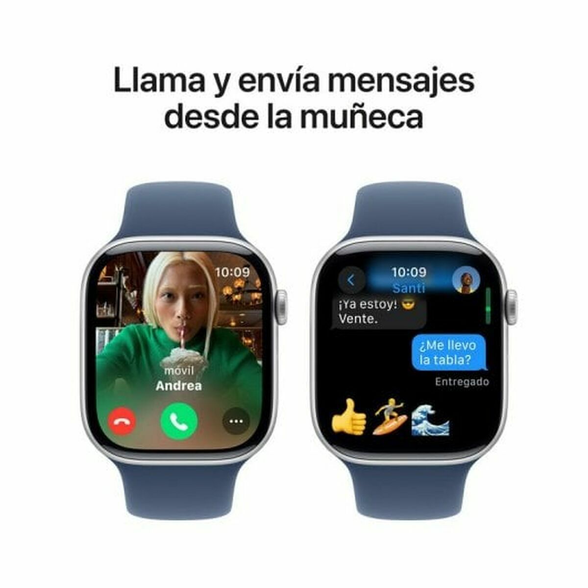 Reloj Hombre Apple MWWL3QL/A Azul Plateado