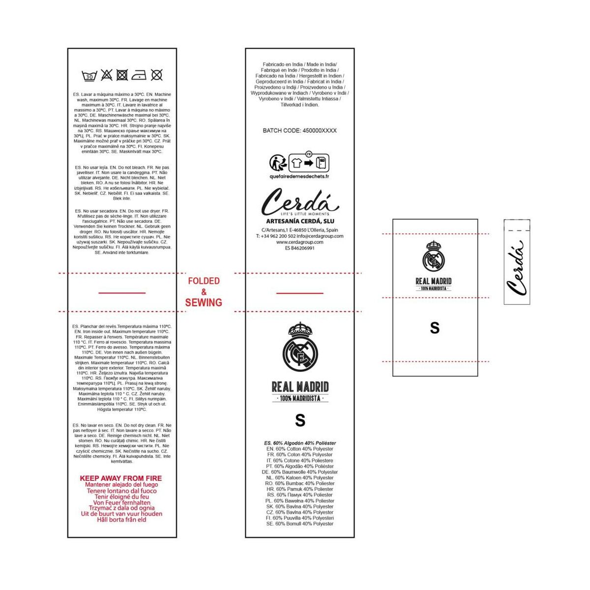 Pijama Infantil Real Madrid C.F. Blanco