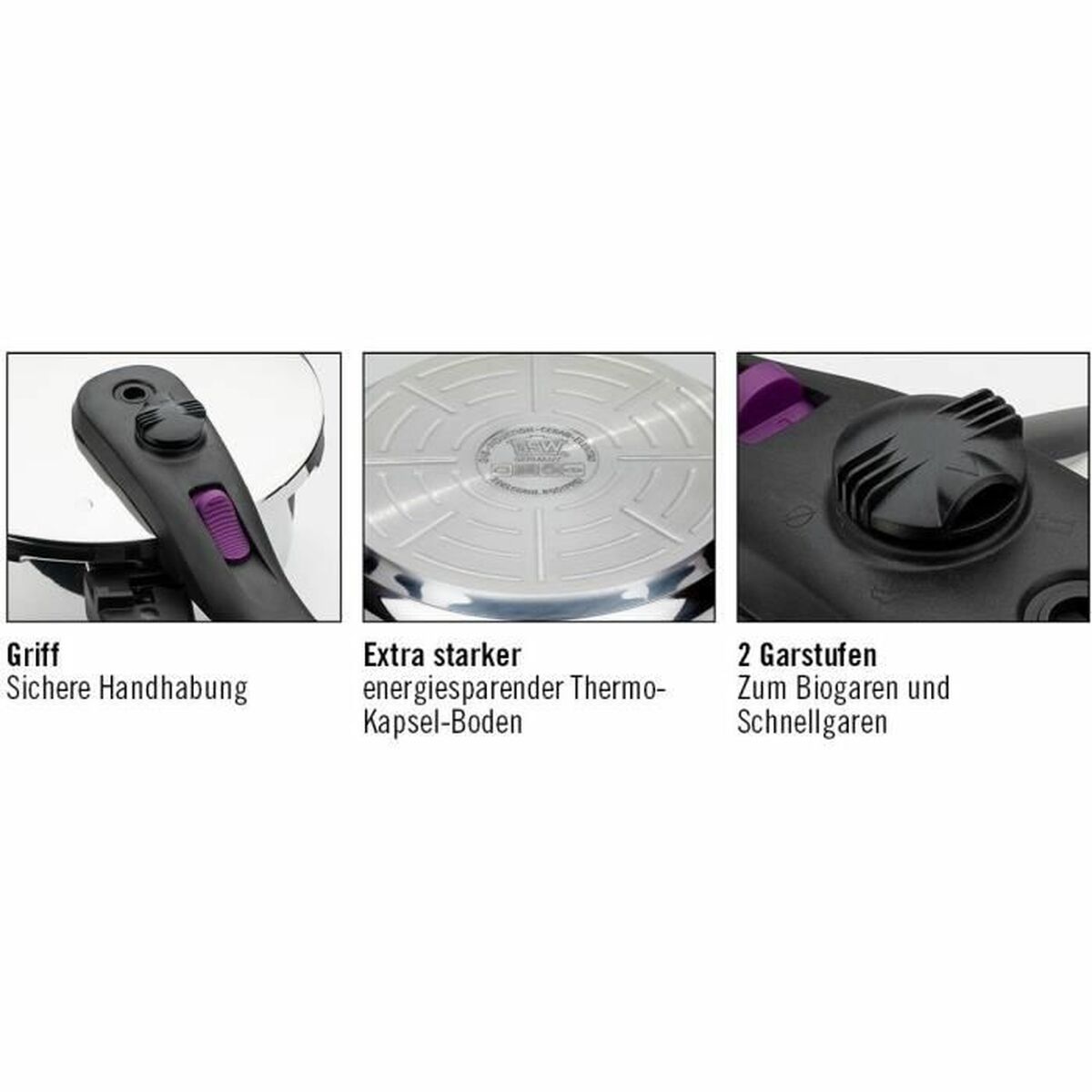 Olla Express GSW Acero Inoxidable 4 L Plateado