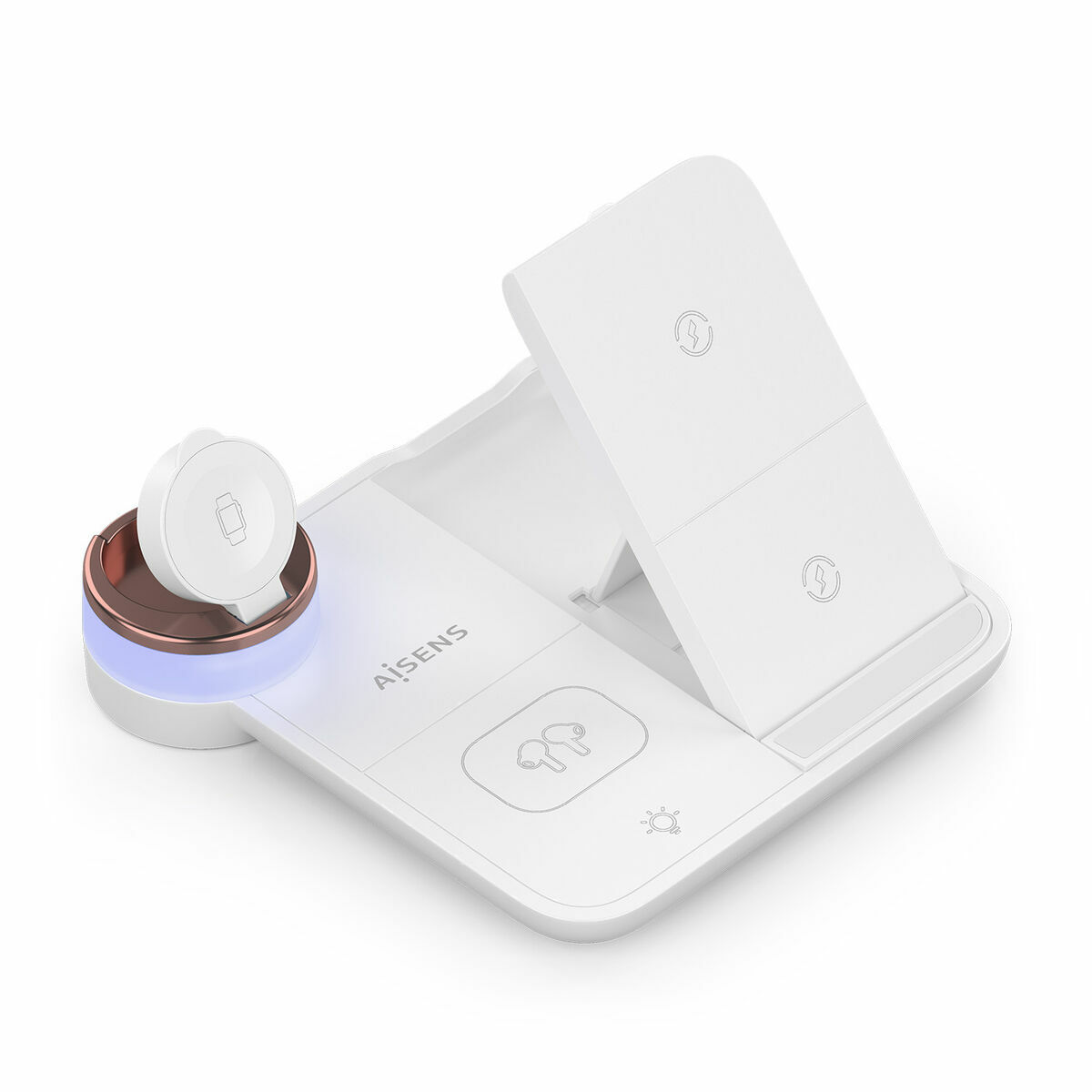 Cargador Inalámbrico Aisens ASCH-15W4WC061-W 15 W Blanco