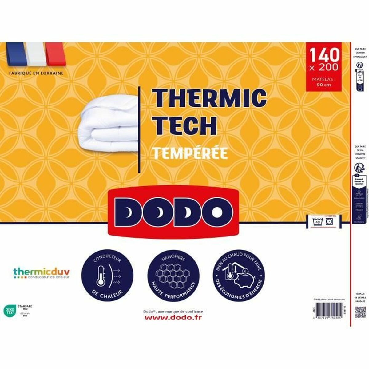 Relleno Nórdico DODO THERMIC TECH Blanco 250 g/m² 140 x 200 cm