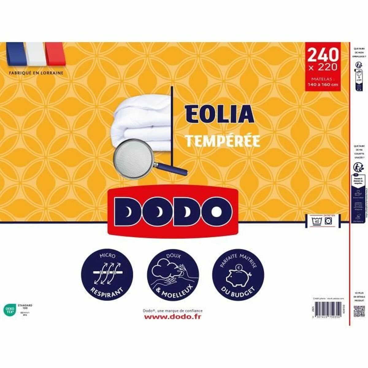 Relleno Nórdico DODO EOLIA Blanco 300 g/m² 220 x 240 cm