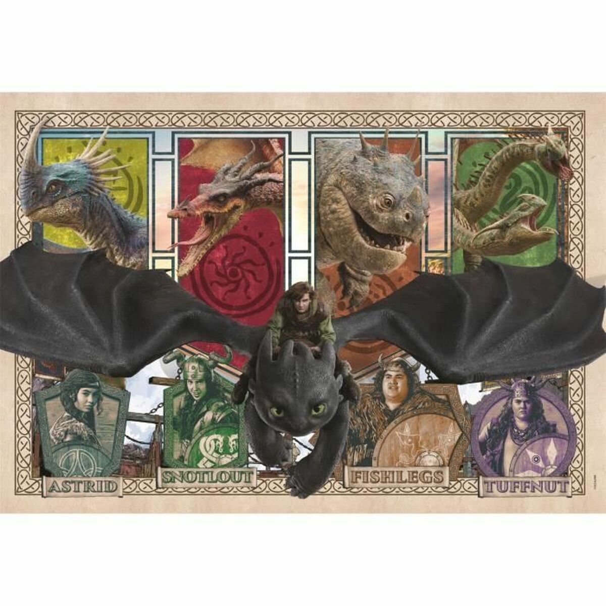 Puzzle Clementoni Super - How to Train your Dragon 48,5 x 33,5 cm 300 Piezas
