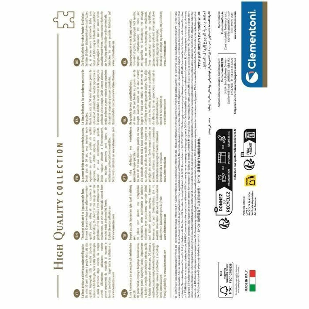 Puzzle Clementoni La None 70 x 50 cm 1000 Piezas