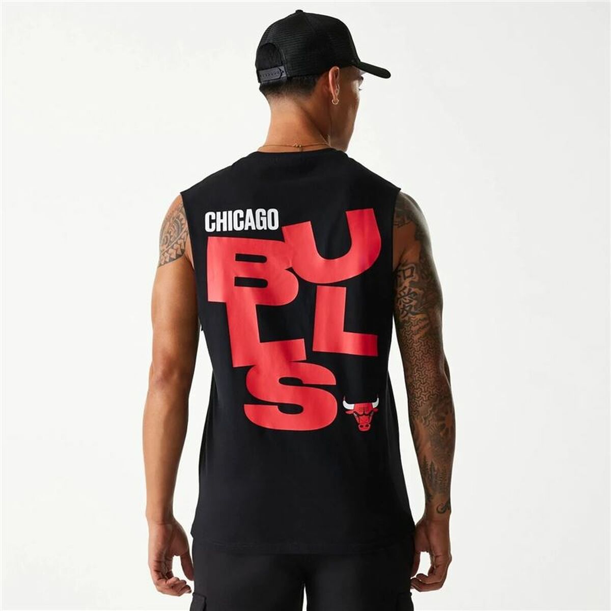 Camiseta de Tirantes Hombre New Era  Chicago Bulls  Negro