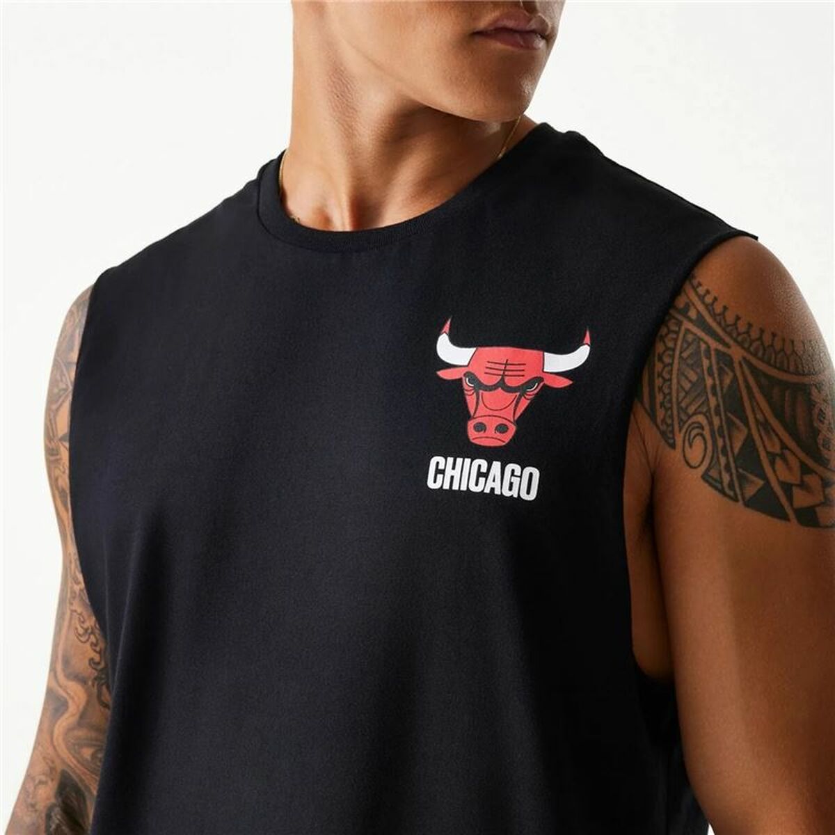 Camiseta de Tirantes Hombre New Era  Chicago Bulls  Negro