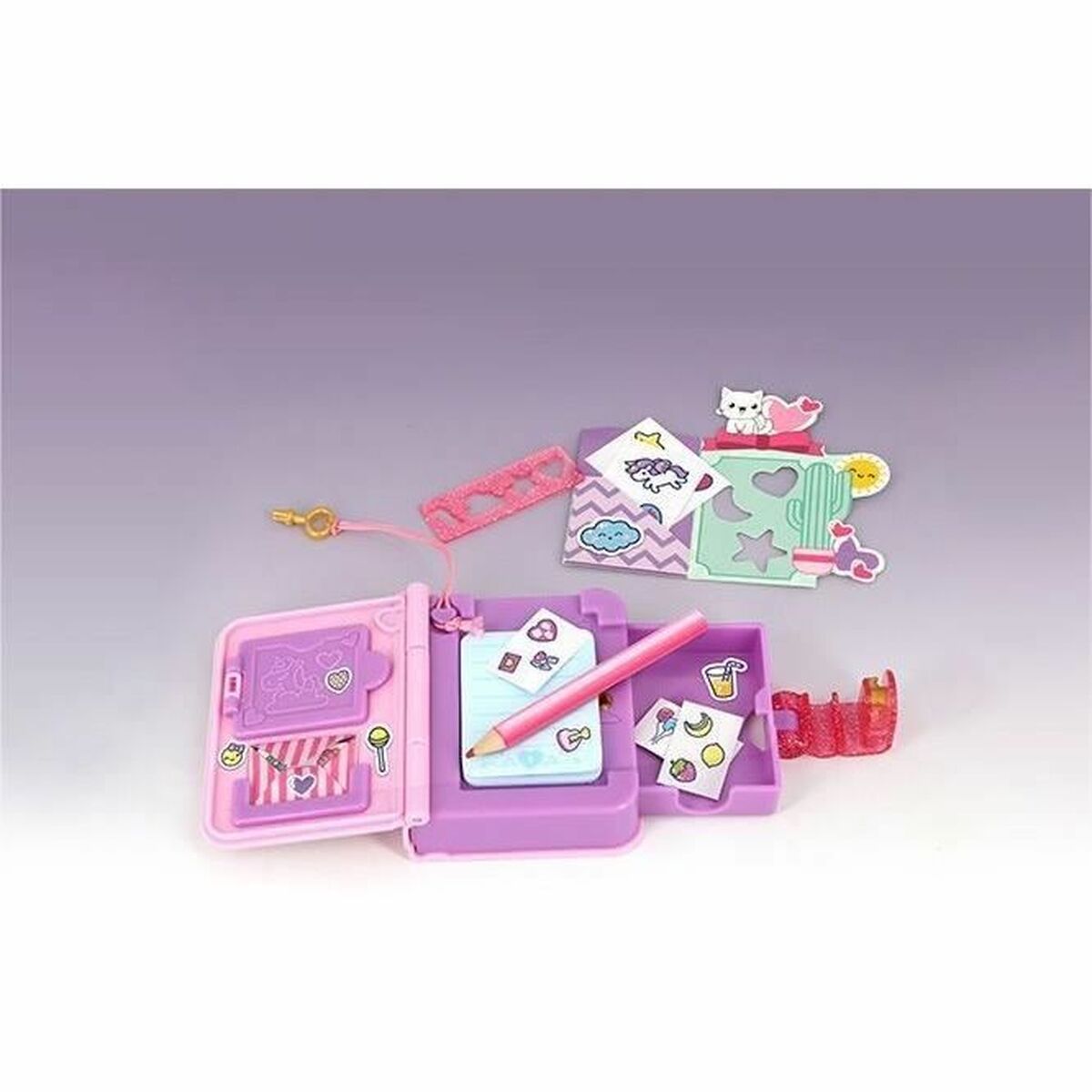 Diario con Accesorios Funlockets Mini Rosa